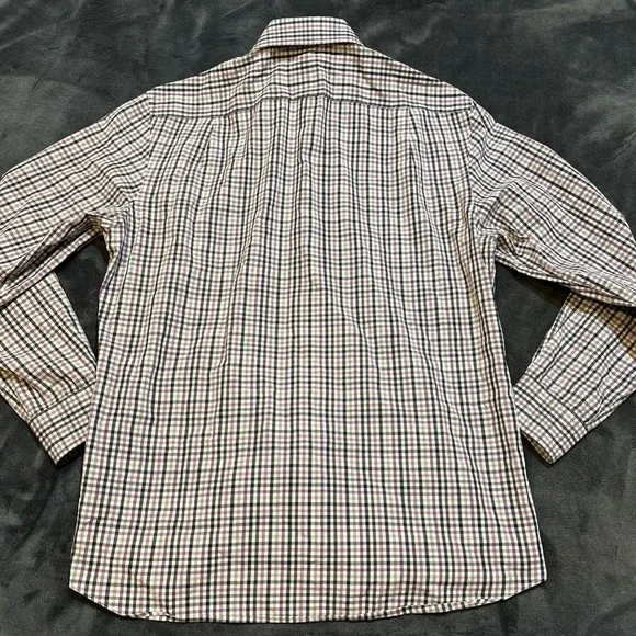 Todd Snyder Dress Shirt Mens 15.5 32 33 Button Front 2 Ply Cotton Checkered - Picture 2 of 5